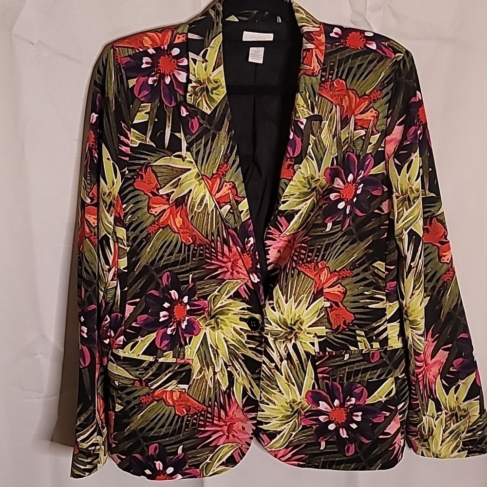 Chico size 1 Floral Multicolored Jacket